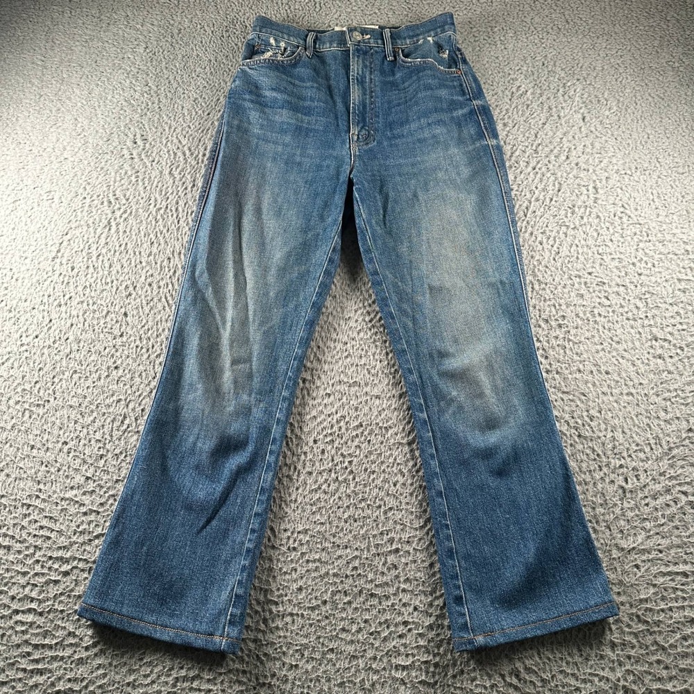 Mother Superior Jeans Womens 26 High Waisted Smokin Double Ankle Blue